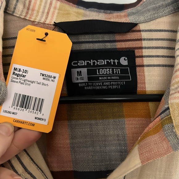 NWT Carhartt lightweight short sleeve button down size M - Picture 5 of 5